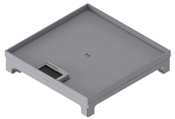 Produktbild UBD 320 316  -  Unterflur-Bodendose UBD 320 inkl. Deckel mit Kante, geschlossen, 15mm Vertiefung und 1 Bürstenauslass